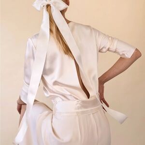 Lelet Alexandria Cream Satin Bow